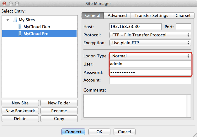 connect ftp on mac